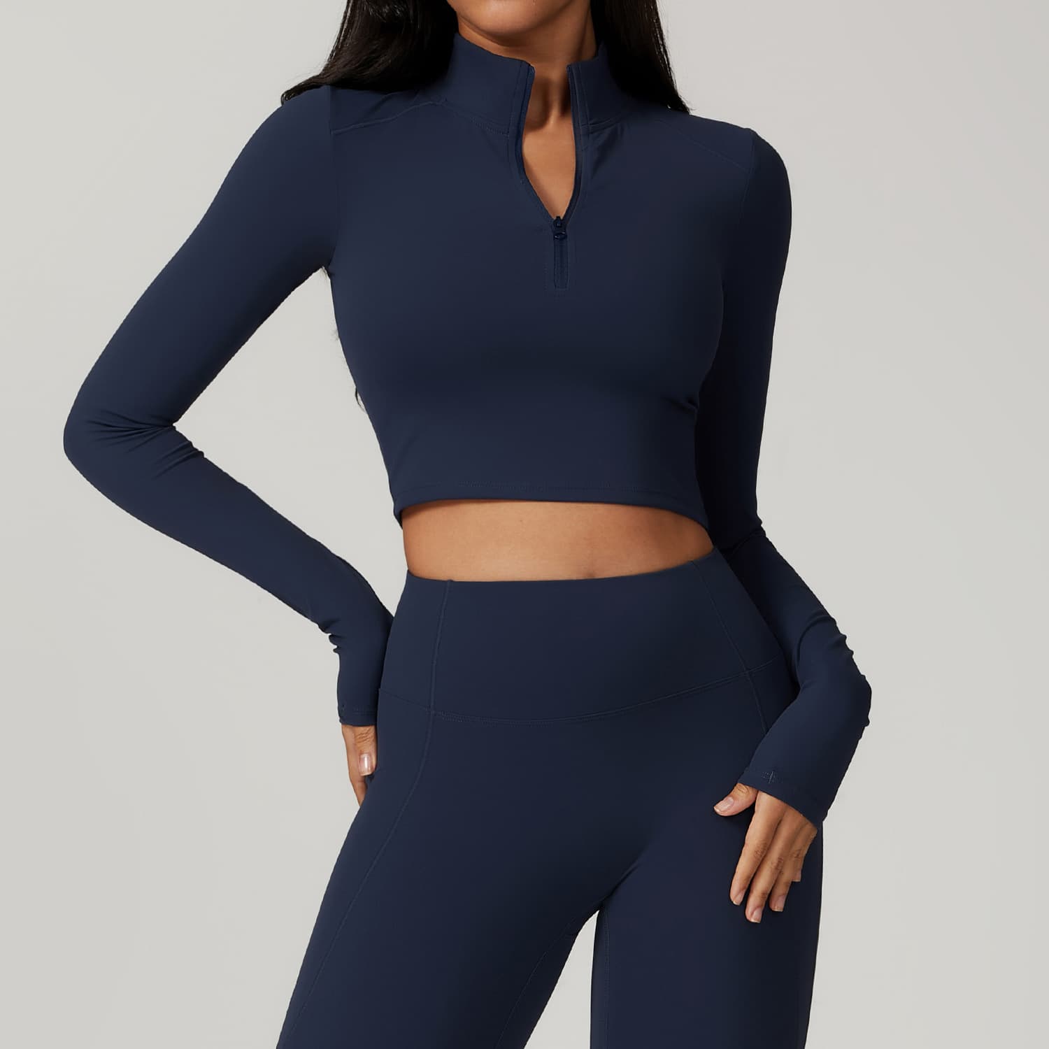 Combinaison Yoga Zip Manches Longues 5
