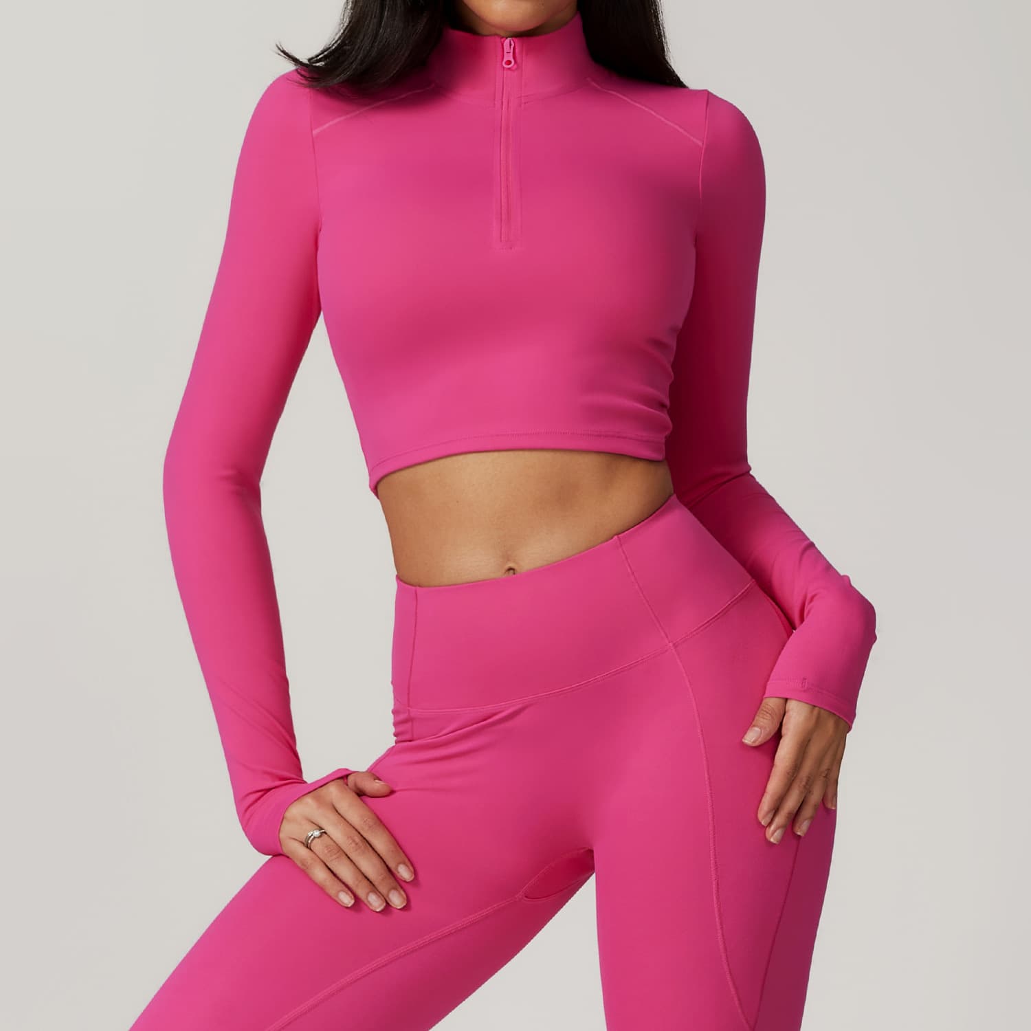 Combinaison Yoga Zip Manches Longues 6