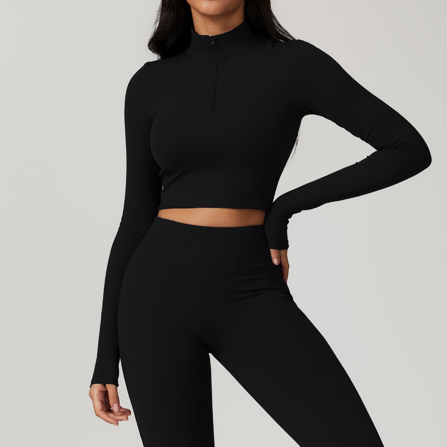 Combinaison Yoga Zip Manches Longues 3